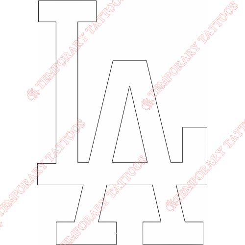 Los Angeles Dodgers Customize Temporary Tattoos Stickers NO.1678